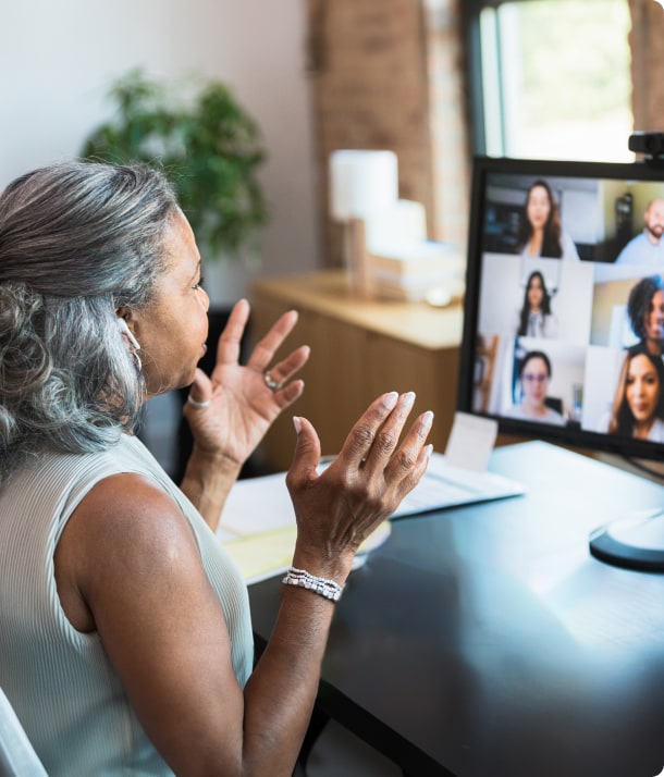 members having a discussion